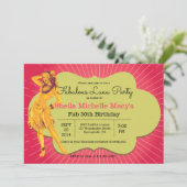 Invitation Fabrique Luau Party Retro Style Pinup (Debout devant)