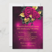 Invitation Fabrique N'Importe Quel Âge Anniversaire Rose fonc (Dos)