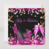 Invitation Fabrique Parties scintillant rose chaud talon haut (Devant)
