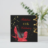 Invitation Fabrique Parties scintillant Rouge talons hauts No (Debout devant)