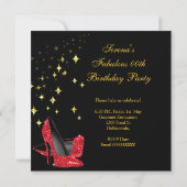 Invitation Fabrique Parties scintillant Rouge talons hauts No (Dos)