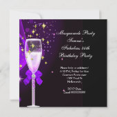 Invitation Fabrique Purple Gold Black Masquerade Party (Dos)