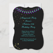 Invitation Fabrique Purple Turquoise Black Masquerade Party 3 (Dos)