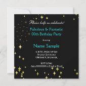 Invitation Fabrique Purple Turquoise Parties scintillant High (Dos)