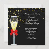 Invitation Fabrique Red Gold Black Masquerade Party (Dos)