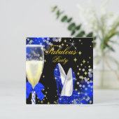Invitation Fabrique Royal Blue Parties scintillant High Heels (Debout devant)