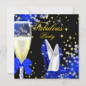 Invitation Fabrique Royal Blue Parties scintillant High Heels (Devant)