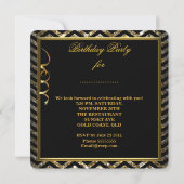 Invitation Fabulable 60 Anniversaire Chevron Or Noir (Dos)