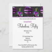 INVITATION FABULE PERSONNALISÉ ÉLÉGANT À 50 POURPLES DE BALLO (Devant)