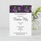 INVITATION FABULE PERSONNALISÉ ÉLÉGANT À 50 POURPLES DE BALLO (Debout devant)