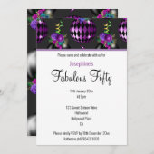 INVITATION FABULE PERSONNALISÉ ÉLÉGANT À 50 POURPLES DE BALLO (Devant / Derrière)