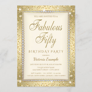 Invitation fabuleuse de 50 anniversaires d'or en