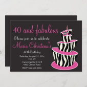 Invitation fabuleuse de fête d'anniversaire de (Devant / Derrière)