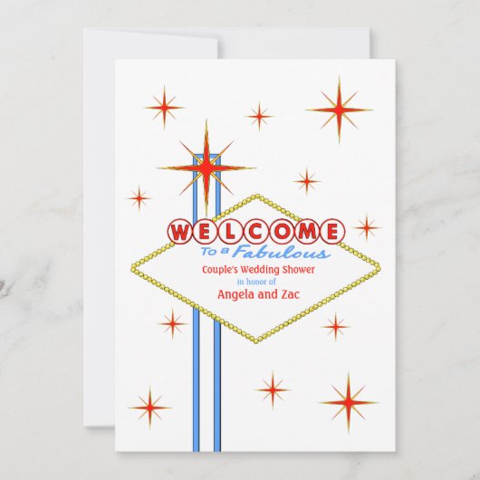 Invitation fabuleuse de wedding shower de signe de (Devant)