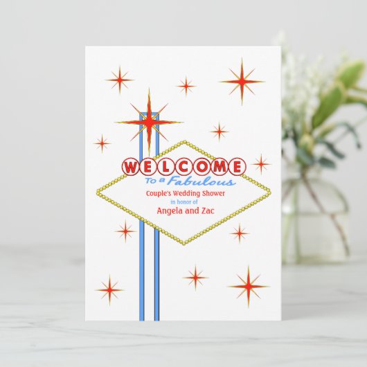 Invitation fabuleuse de wedding shower de signe de (Debout devant)