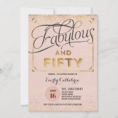 Invitation fabuleuse et 50 Roses à la Gold Party (Devant)