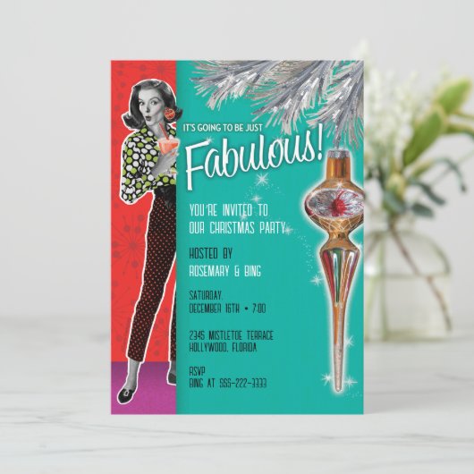 Invitation fabuleuse fête de Noël (Debout devant)