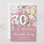 Invitation Fabuleuse fête florale de luxe 30e anniversaire (Devant)
