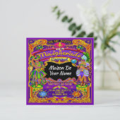 Invitation FABULEUSE Masquerade Mardi Gras Carnaval Invitatio (Debout devant)