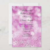 Invitation Fabuleux 21ème Fête Shimmer Rose talons hauts (Dos)