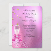 Invitation Fabuleux 21ème Shimmer Light Pink Heels Anniversai (Dos)