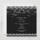 Invitation Fabuleux 30 Black White Leopard Photo Anniversaire (Dos)