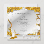 Invitation Fabuleux 30 Gold Parties scintillant Glamor fête d (Dos)