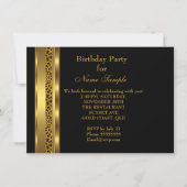 Invitation Fabuleux 30 Leopard Gold Cheetah High Heels Party (Dos)