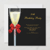 Invitation Fabuleux 30 Red Gold Black fête d'anniversaire (Dos)