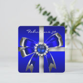 Invitation Fabuleux 30 Royal Blue Pearl Soirée d'anniversaire (Debout devant)