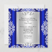 Invitation Fabuleux 40 40e anniversaire de fête Royal Blue Ch (Dos)