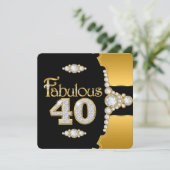 Invitation Fabuleux 40 40e anniversaire Gold Black Diamond (Debout devant)