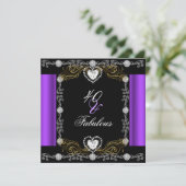 Invitation Fabuleux 40 Purple Black Silver Gold 40e anniversa (Debout devant)