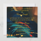 Invitation Fabuleux 50 1920 Art déco flapper Bijou rouge (Dos)