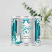 Invitation Fabuleux 50 50e anniversaire de fête Chaussures Tu (Debout devant)