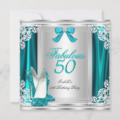 Invitation Fabuleux 50 50e anniversaire de fête Chaussures Tu (Devant)