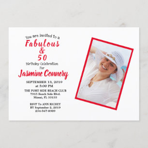 Invitation Fabuleux 50 Anniversaire