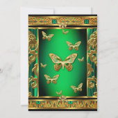 Invitation Fabuleux 50 Anniversaire Emerald Green Butterfly G (Dos)