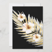 Invitation Fabuleux 50 Beige Blanc Noir Floral Anniversaire (Dos)