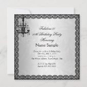 Invitation Fabuleux 50 Black Silver Corset High Heels Party (Dos)