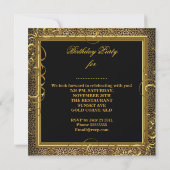 Invitation Fabuleux 50 Celebration Gold Black Champagne (Dos)