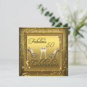 Invitation Fabuleux 50 Celebration Gold Black Champagne (Debout devant)
