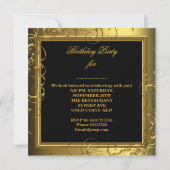 Invitation Fabuleux 50 Celebration Gold Black Champagne (Dos)