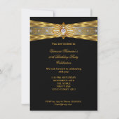 Invitation Fabuleux 50 Elegant Diamond Gem Gold Black Photo 4 (Dos)