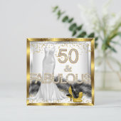 Invitation Fabuleux 50 élégante robe haute talons fête (Debout devant)