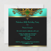 Invitation Fabuleux 50 Elite Green Jade Black Gold Anniversai (Dos)