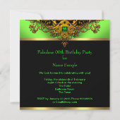Invitation Fabuleux 50 Elite Green Lime Black Gold Anniversai (Dos)