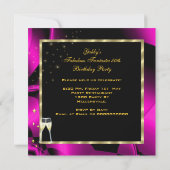 Invitation Fabuleux 50 Fantastique Abstrait Or rose Anniversa (Dos)