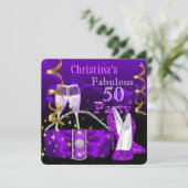 Invitation Fabuleux 50 Fantastique Champagne violet haute tal (Debout devant)