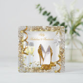 Invitation Fabuleux 50 Fantastique fête d'anniversaire d'or b (Debout devant)